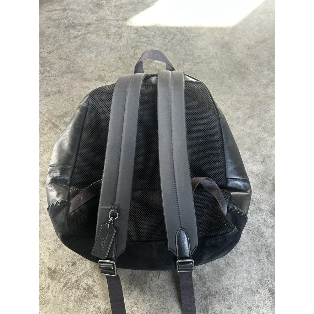 COACH Charles  Varsity Backpack Black Leather  Baseball Stitch #11250 $595 - Picture 14 of 16